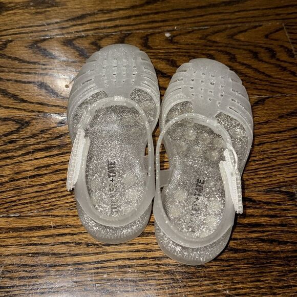 Tucker + Tate Purple & Clear Glitter Jelly with Adjustable Straps Sandal Bundle - Picture 3 of 10